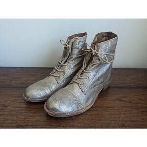 Miz Mooz Gold Ankle Boots